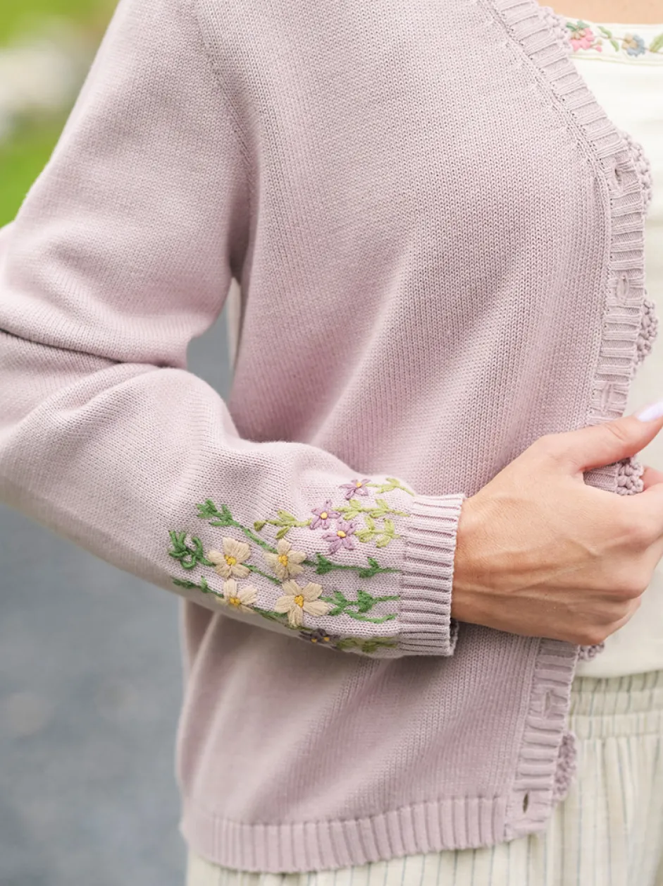 Cozy Garden Cardigan - Amethyst