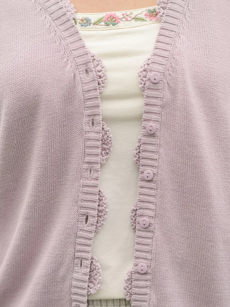 Cozy Garden Cardigan - Amethyst
