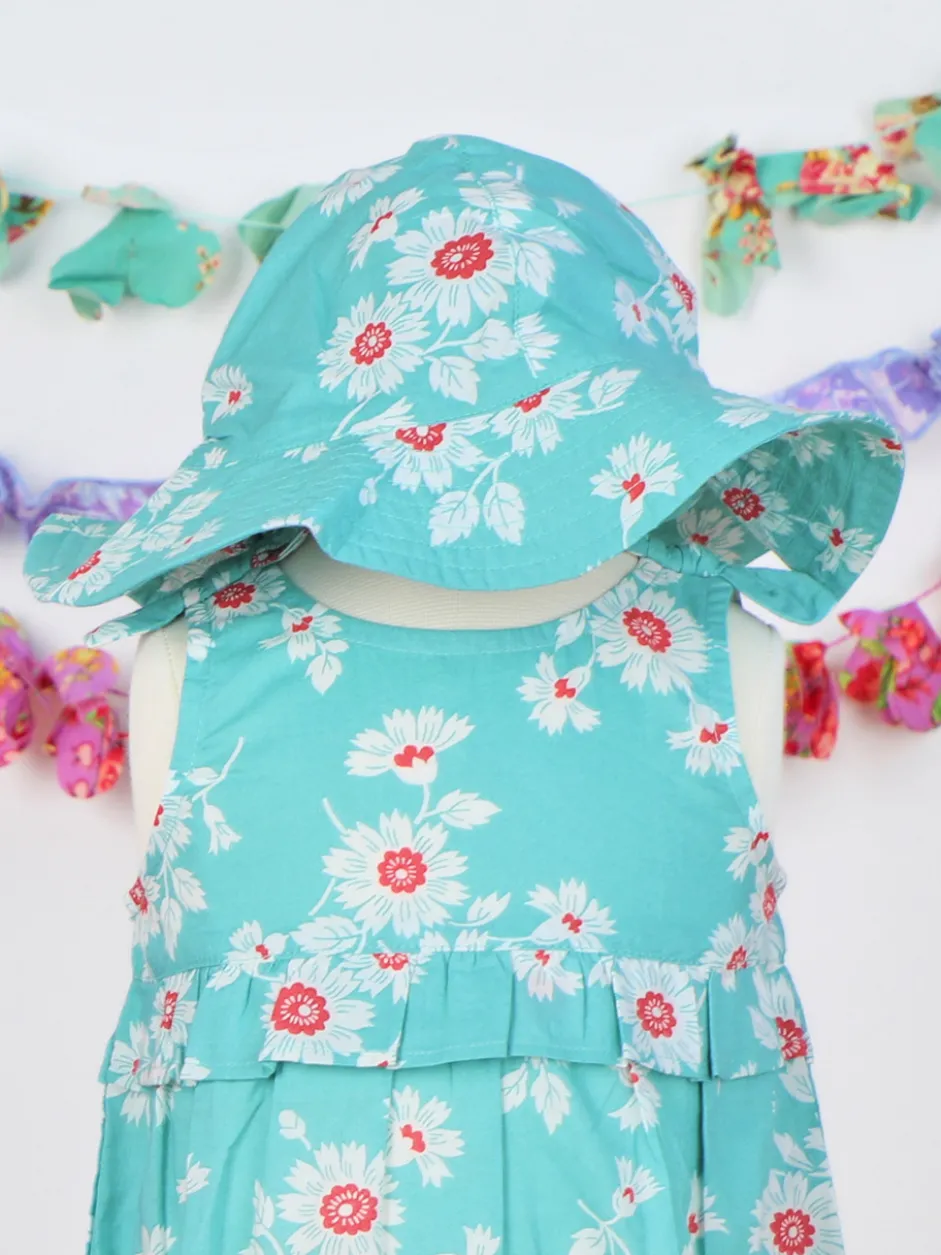Daisy Baby Sunhat - Aqua