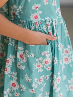 Daisy Kids Dress - Aqua