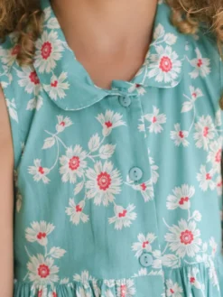 Daisy Kids Dress - Aqua