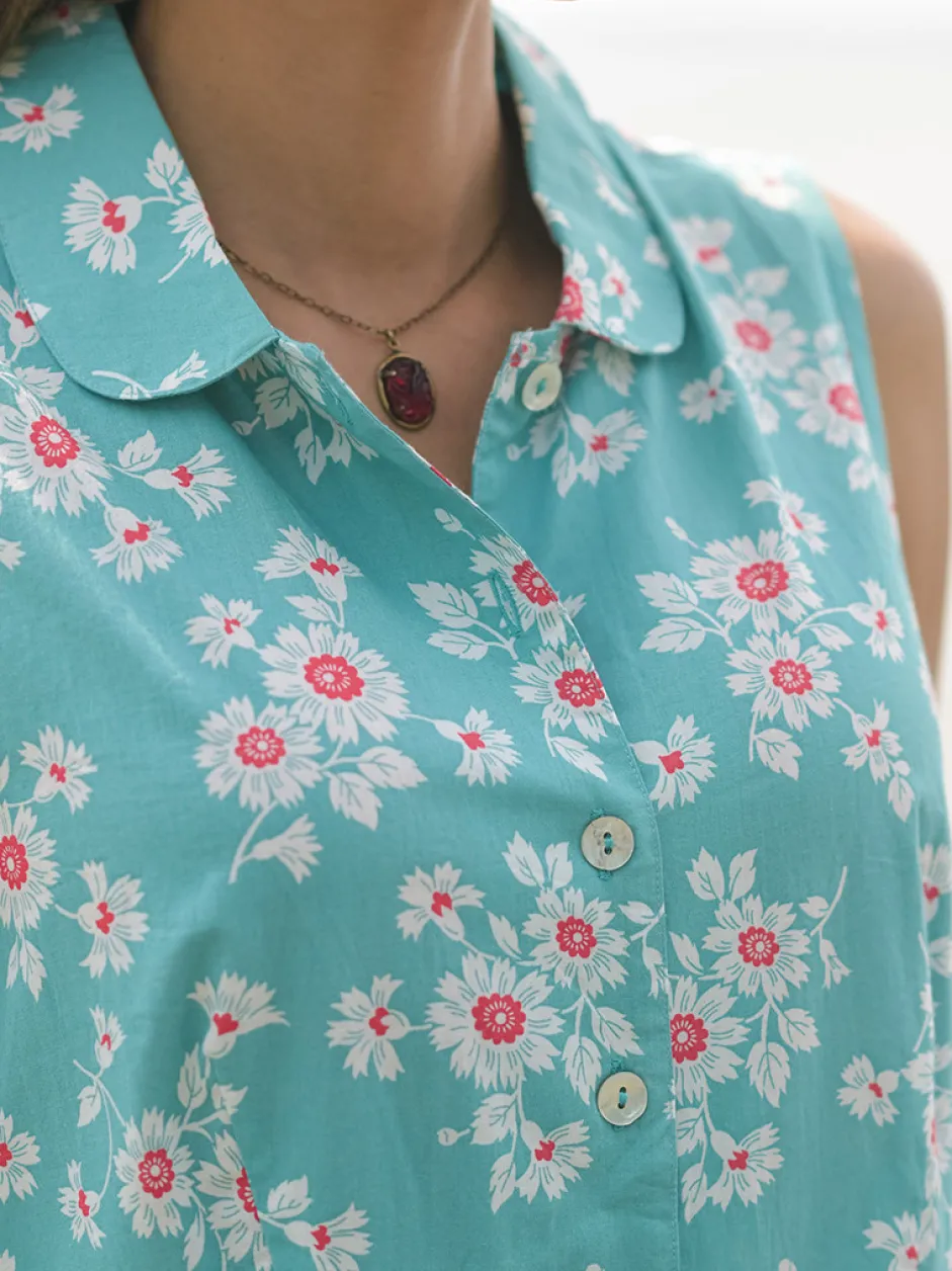 Daisy Porch Dress - Aqua