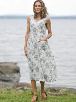 Dancing Rose Porch Dress - Ecru