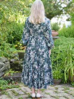Dancing Rose Prairie Dress - Dark Teal