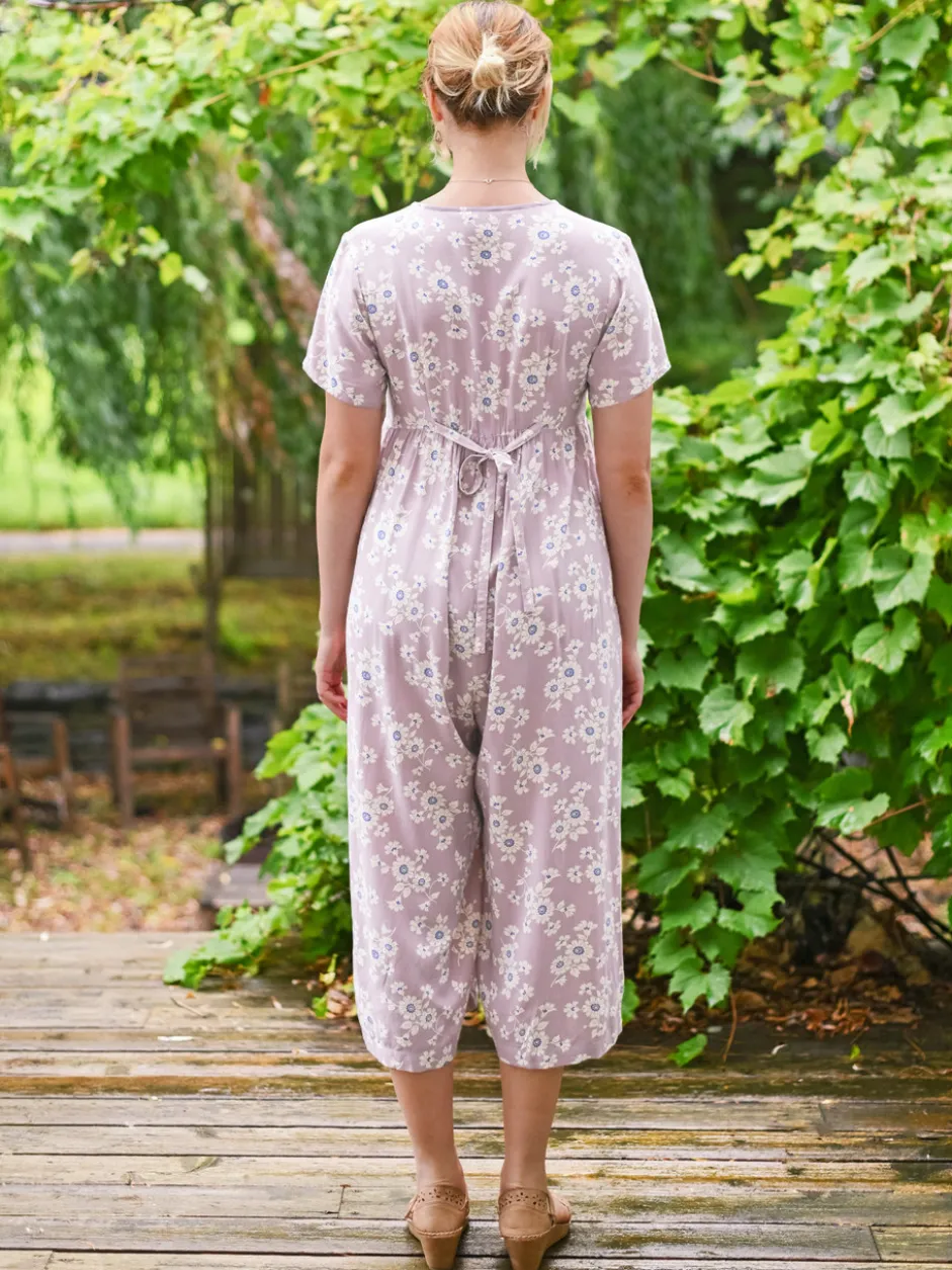 Dawn Flower Jumpsuit - Amethyst
