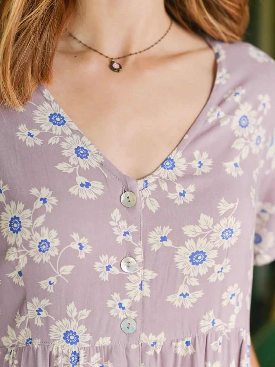 Dawn Flower Jumpsuit - Amethyst