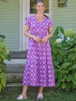 Elizabeth's Garden Hostess Dress - Purple Orchid