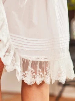 Esme Slip Nighty - White