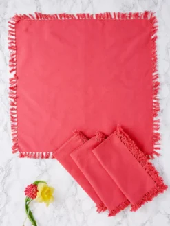 Essential Napkin Set of 4 - Coral