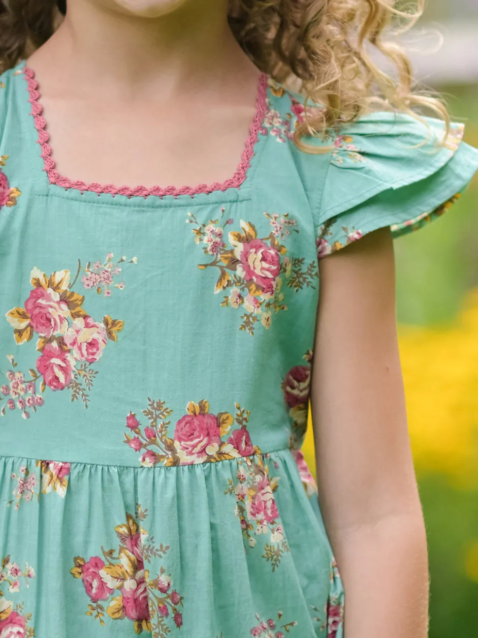 Estella Kids Dress - Aqua