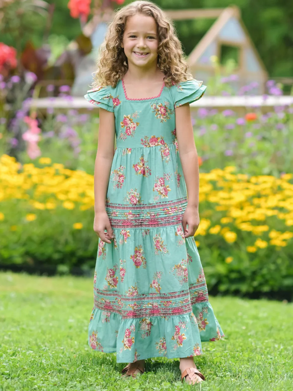 Estella Kids Dress - Aqua