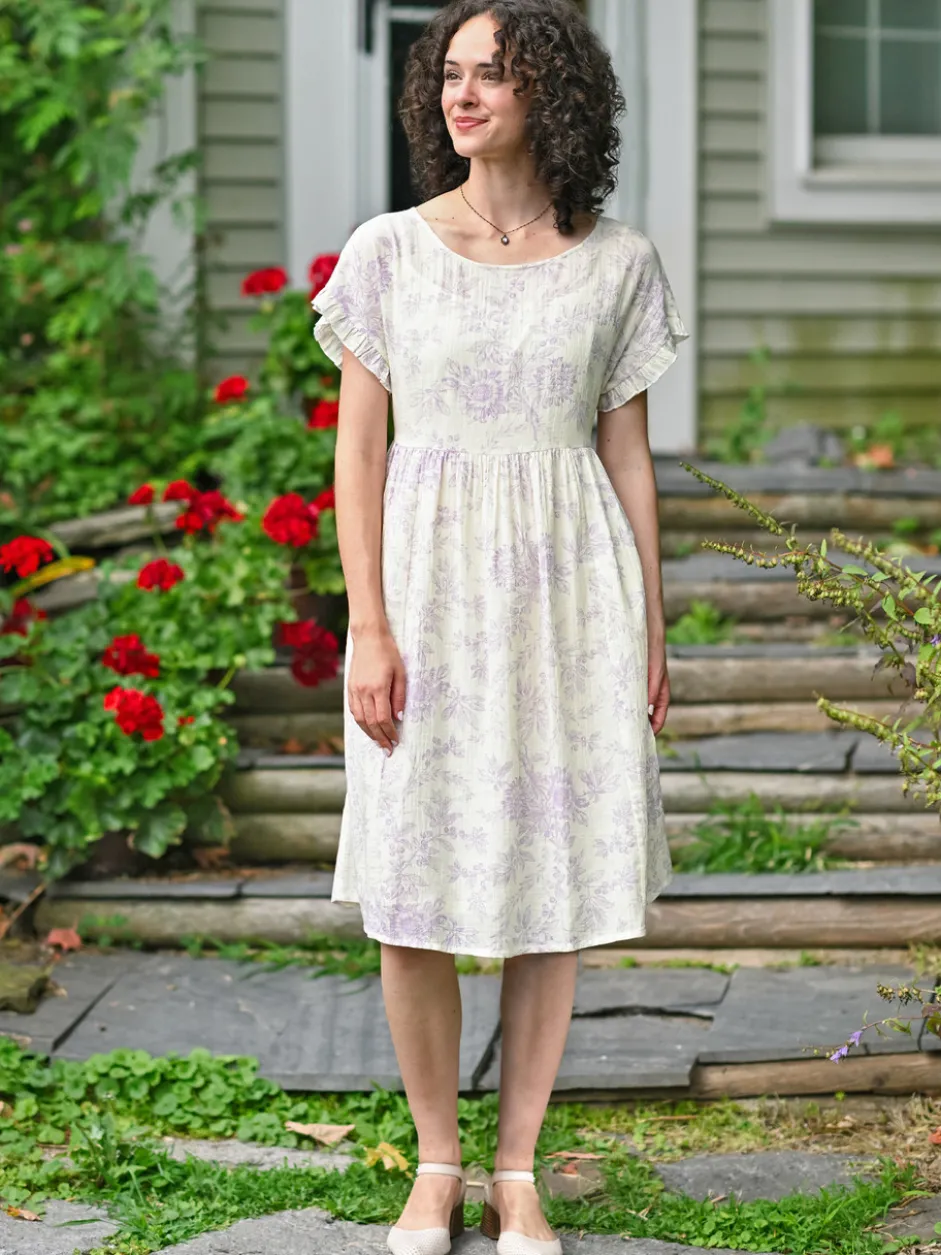Felicity Dress - Ecru Amethyst