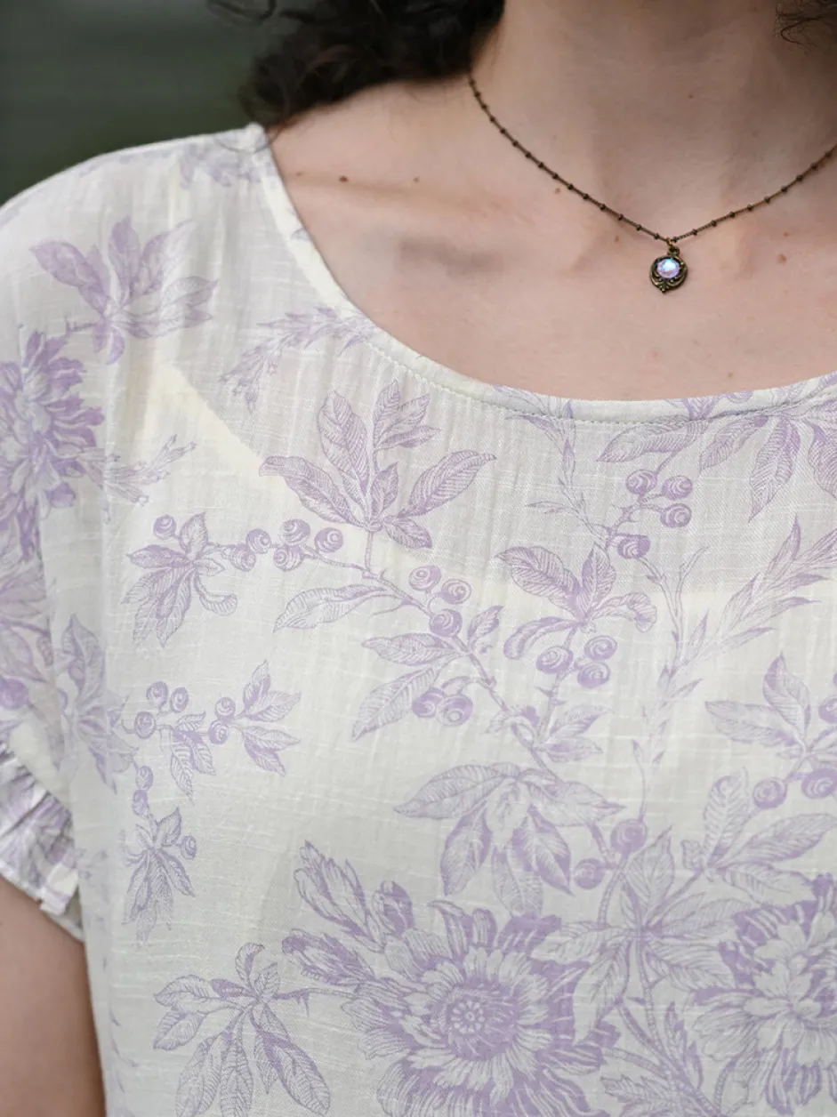 Felicity Dress - Ecru Amethyst
