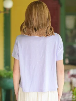 Floral Whimsy T-Shirt - Blue Quartz