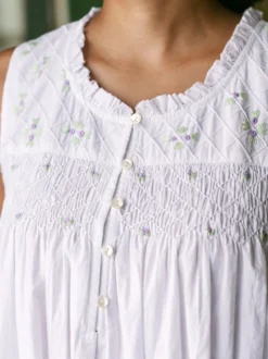 Flower Basket Nighty - White