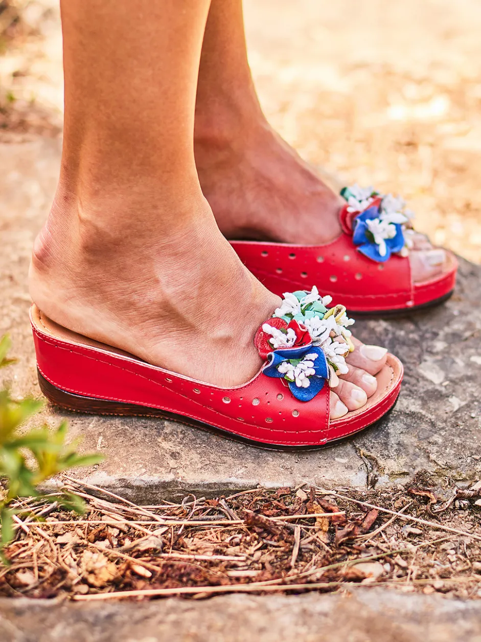 Flowerchild Sandal - Red