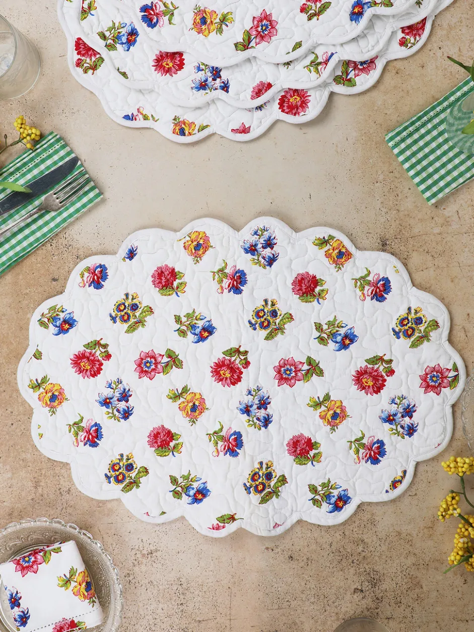 Flower Toss Quilted Placemat Set of 4 - Multi