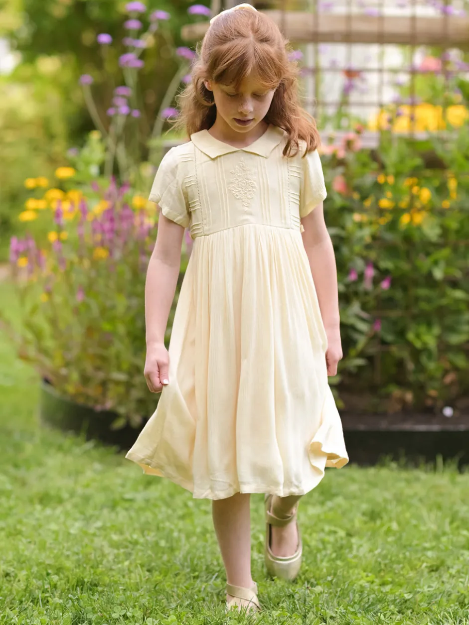Folklore Kids Dress - Ecru