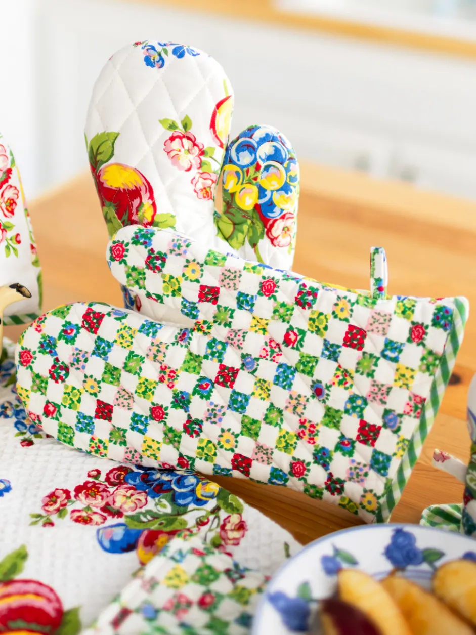 Fruit Basket Patchwork Oven Mitt Set of 2 - Multi