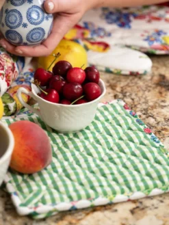 Fruit Basket Patchwork Potholder Set of 2 - Multi