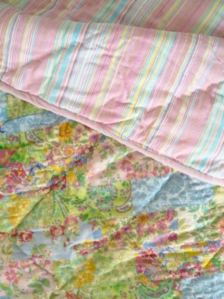 Garden Collage Patchwork Quilt - Pastel