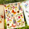 Garden Tea Towel - White