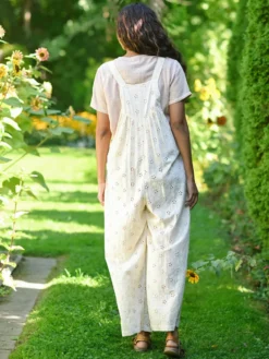 Garden Tour Eyelet Overall - Ecru