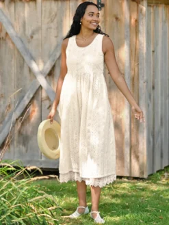 Garden Tour Sundress - Ecru