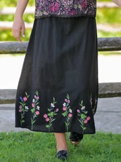 Garden Trellis Skirt - Black