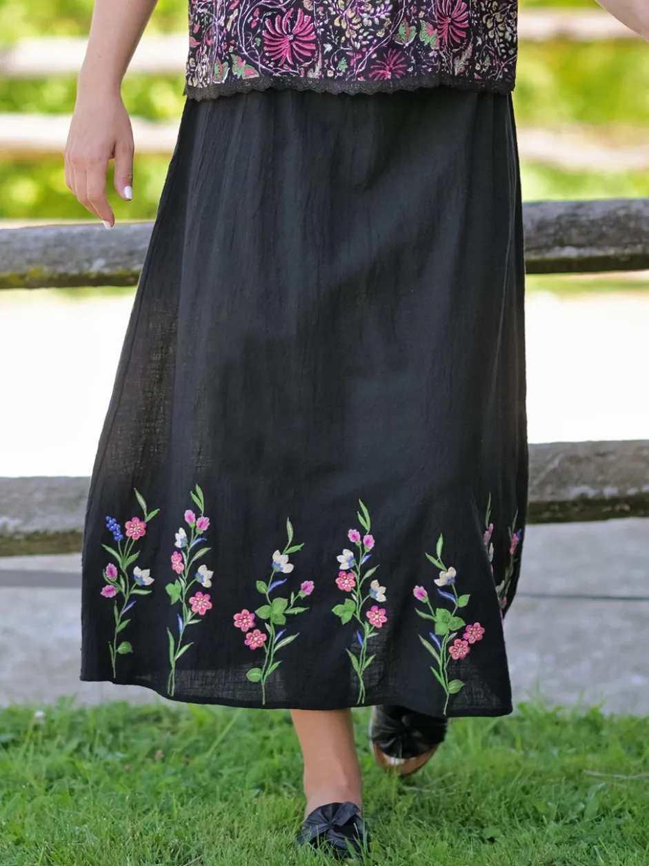 Garden Trellis Skirt - Black