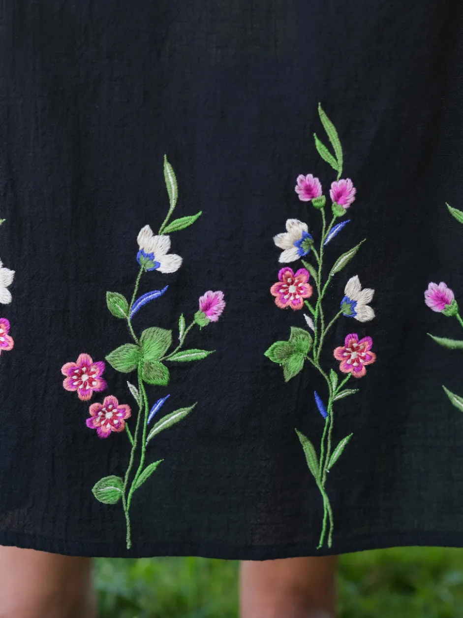 Garden Trellis Skirt - Black