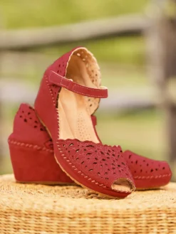 Gennina Sandal - Dark Red