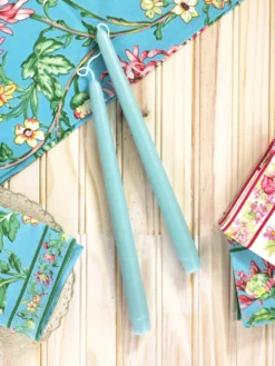 Hand Dipped Candles Set of 4 - Caribbean Blue