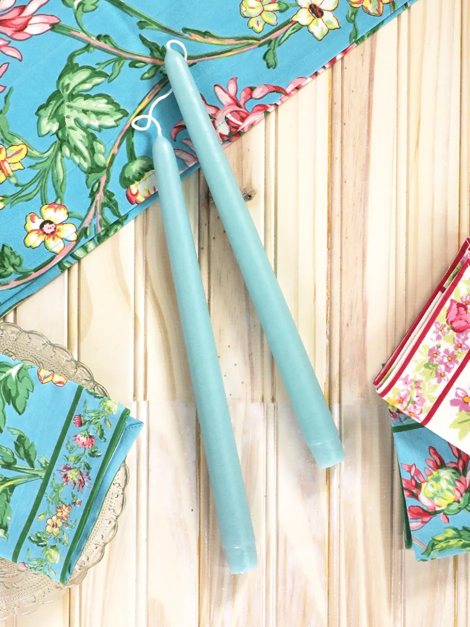 Hand Dipped Candles Set of 4 - Caribbean Blue