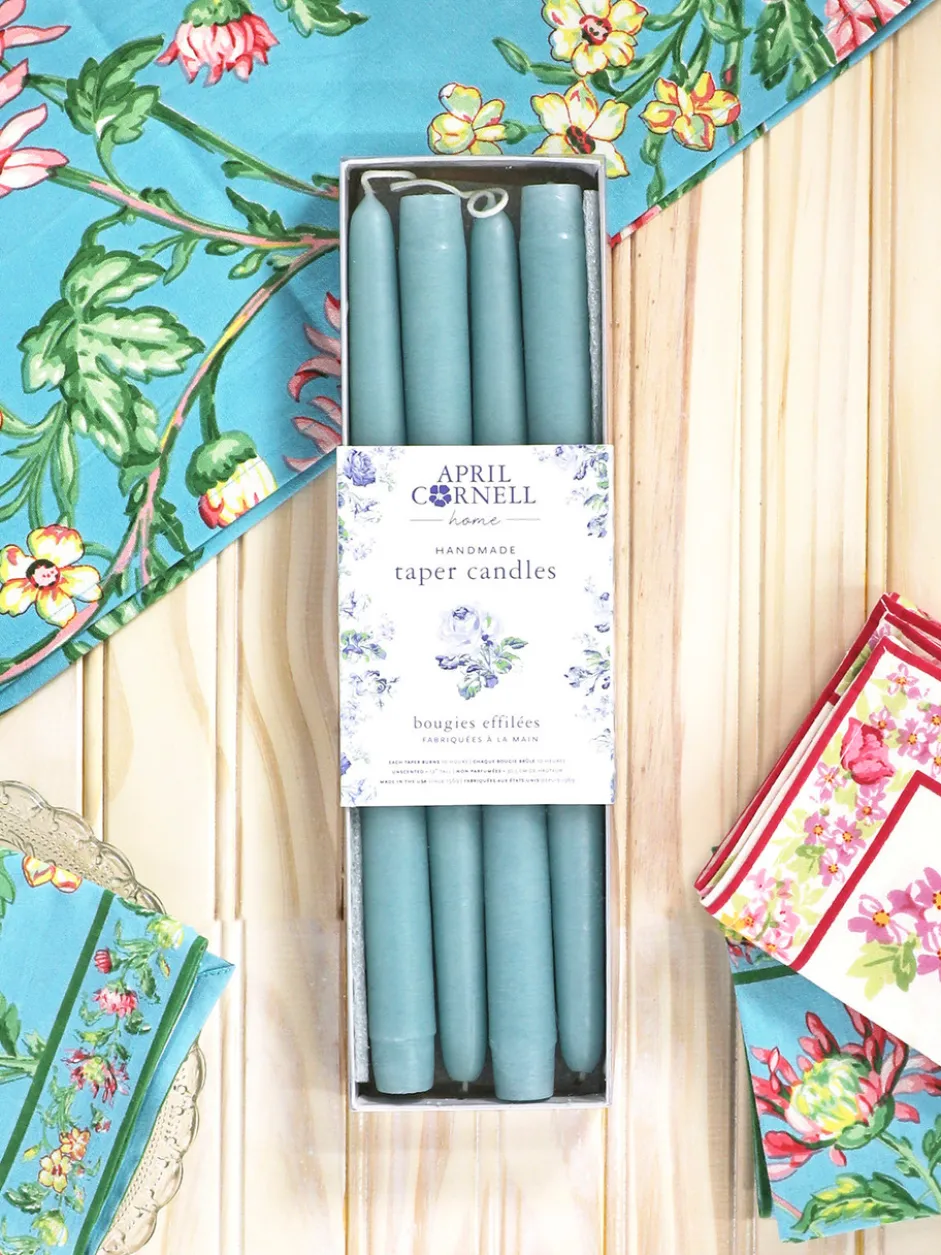 Hand Dipped Candles Set of 4 - Caribbean Blue