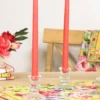 Hand Dipped Candles Set of 4 - Coral Pink