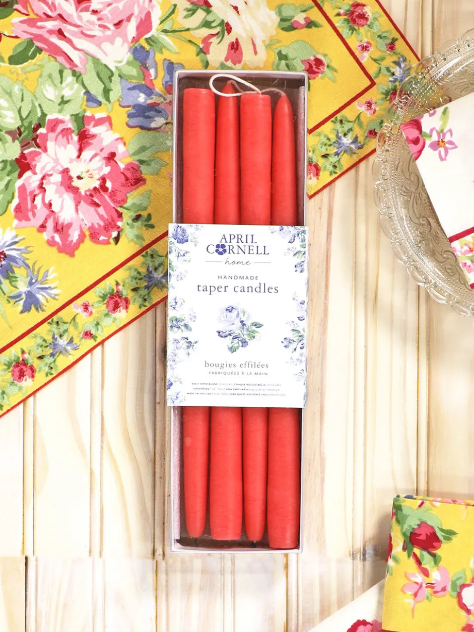 Hand Dipped Candles Set of 4 - Coral Pink
