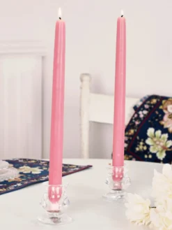 Hand Dipped Candles Set of 4 - Dusty Rose