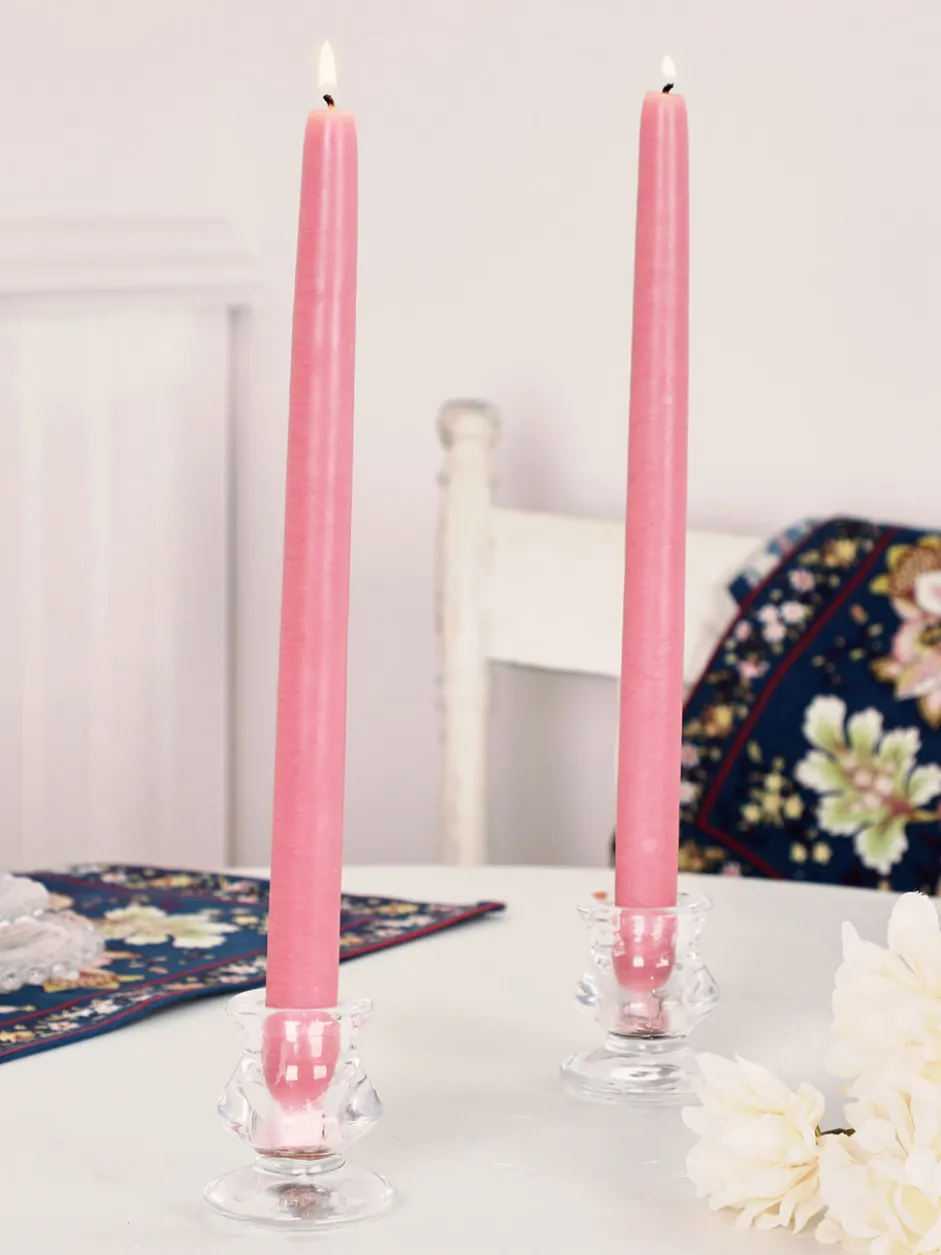 Hand Dipped Candles Set of 4 - Dusty Rose