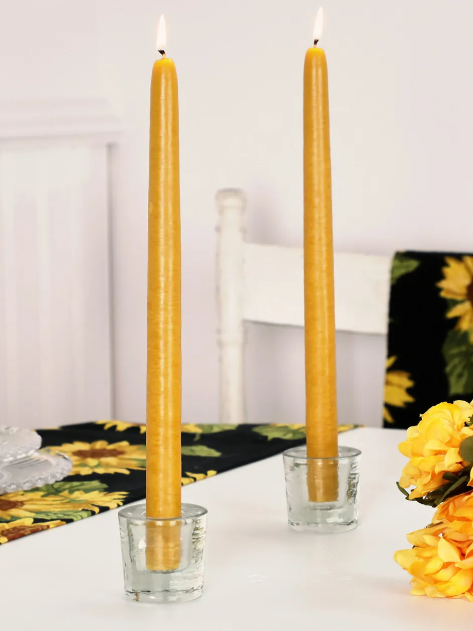 Hand Dipped Candles Set of 4 - Harvest Gold