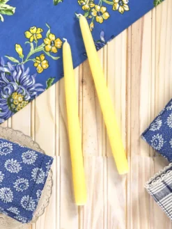 Hand Dipped Candles Set of 4 - Lemon Yellow