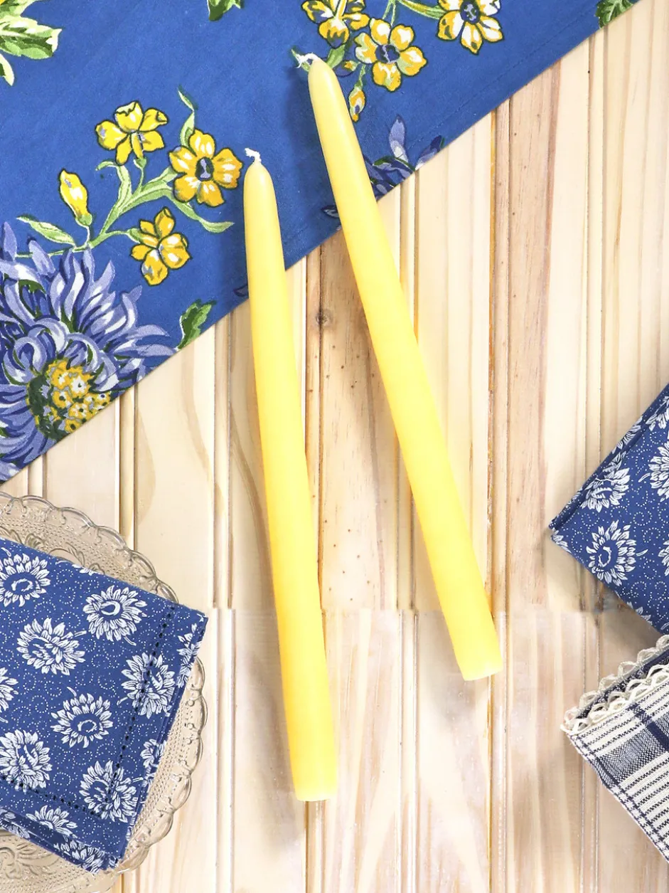 Hand Dipped Candles Set of 4 - Lemon Yellow