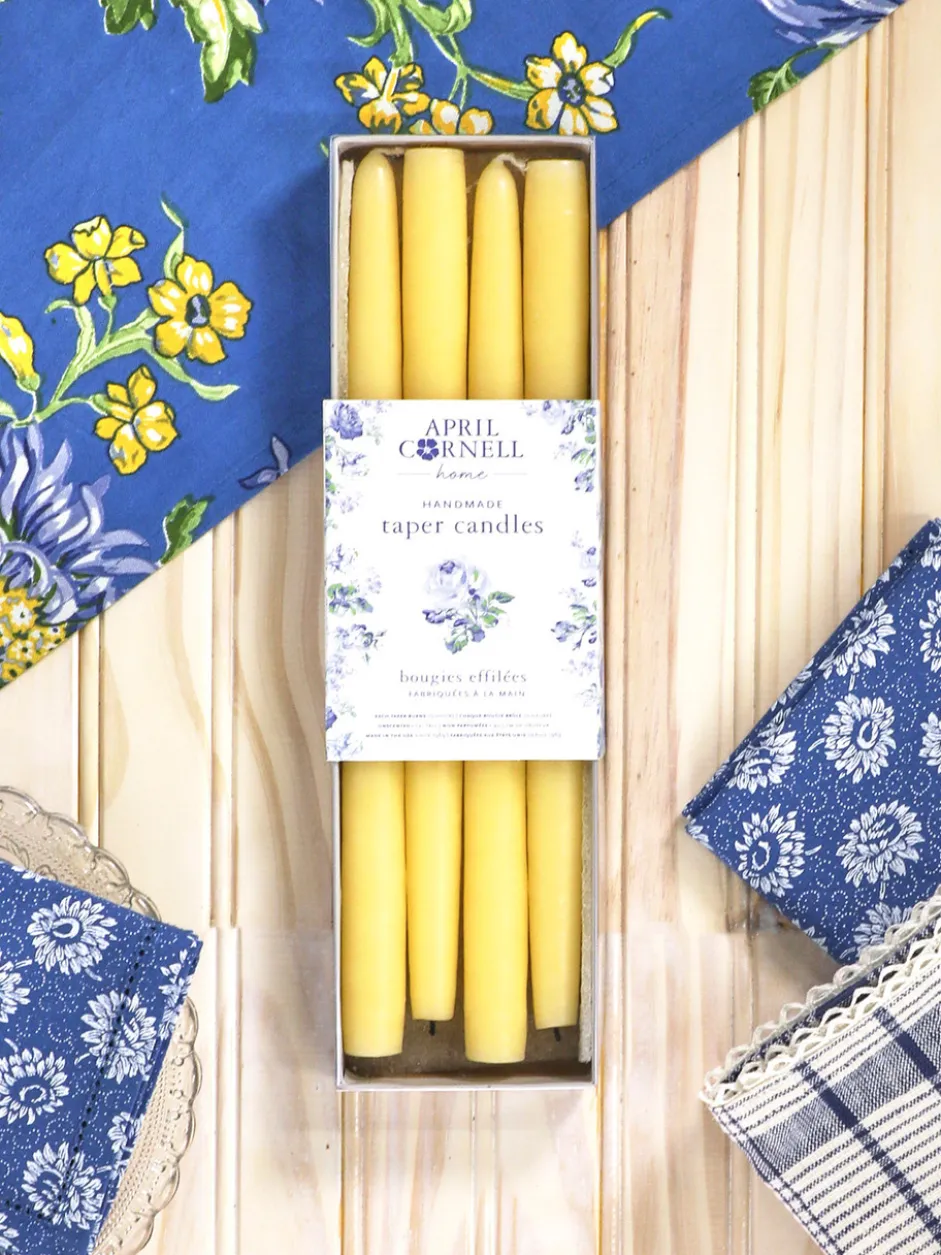 Hand Dipped Candles Set of 4 - Lemon Yellow