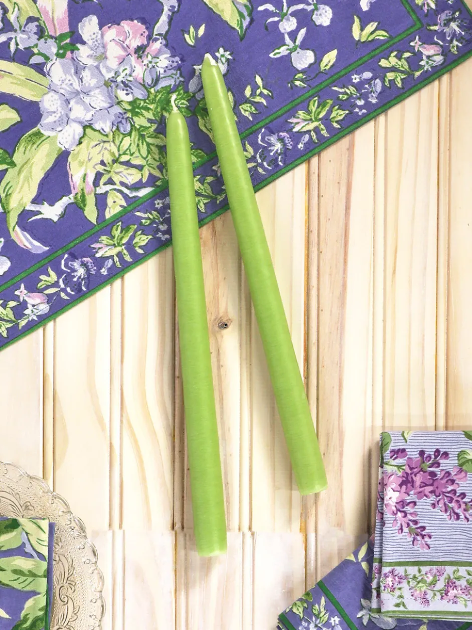 Hand Dipped Candles Set of 4 - LimeGreen