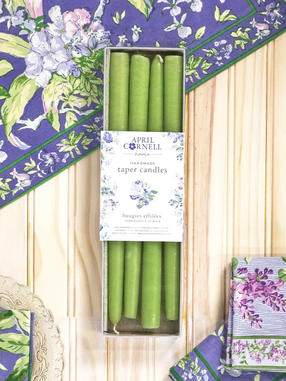 Hand Dipped Candles Set of 4 - LimeGreen