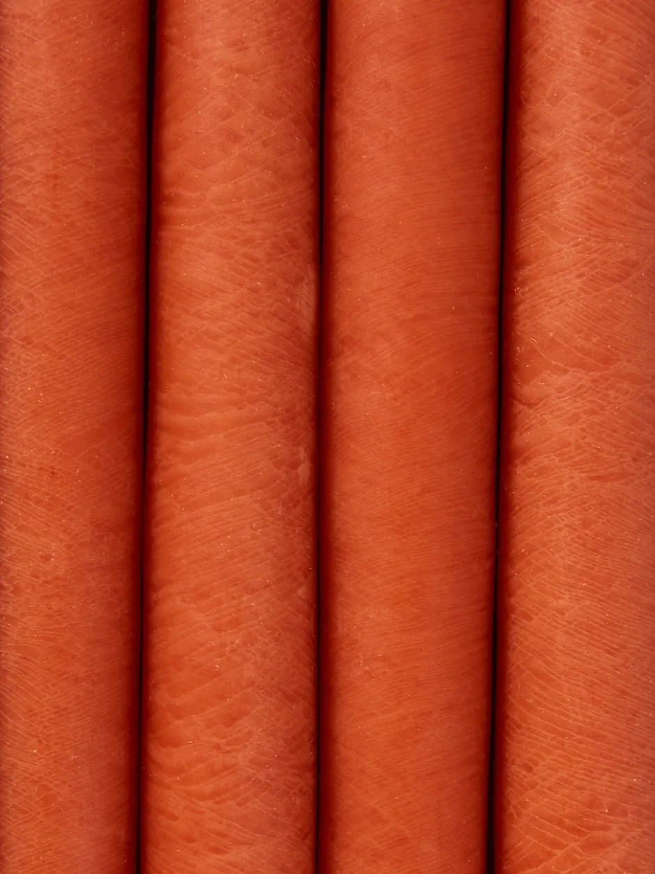 Hand Dipped Candles Set of 4 - Terracotta