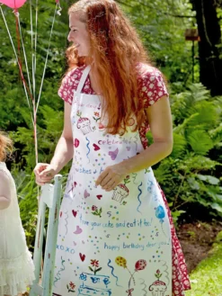 Happy Birthday Watercolor Chef Apron