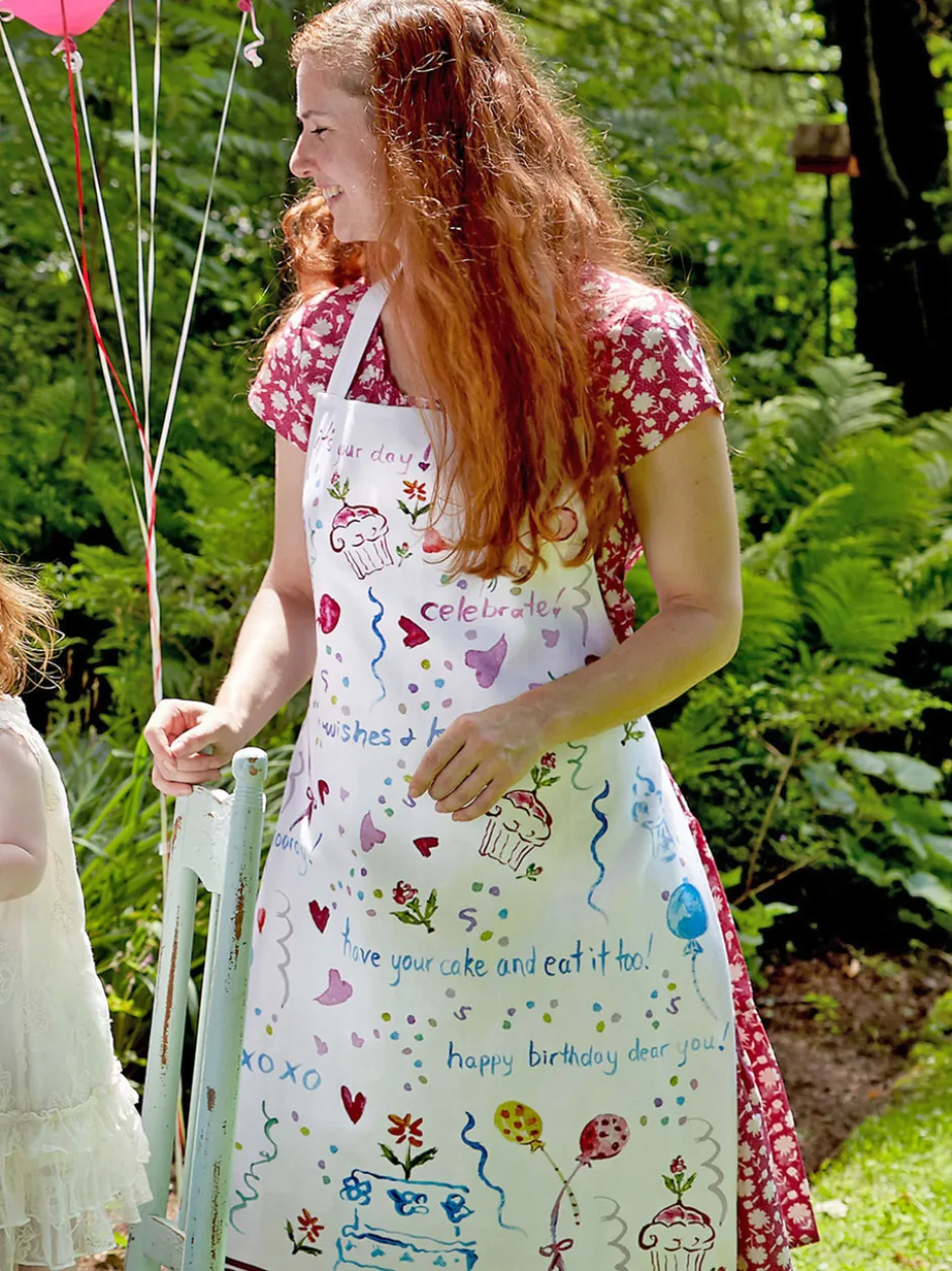 Happy Birthday Watercolor Chef Apron