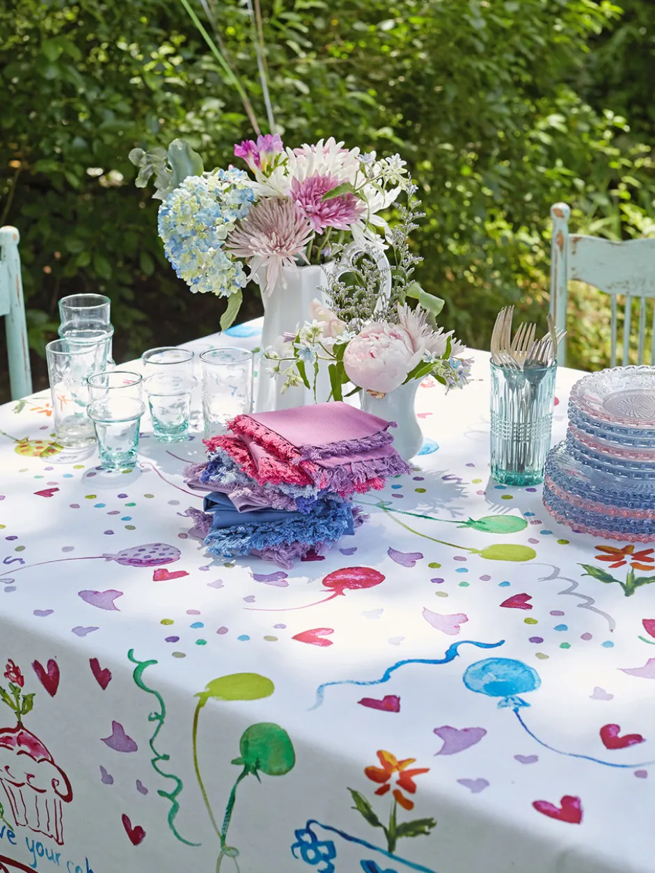 Happy Birthday Watercolor Tablecloth