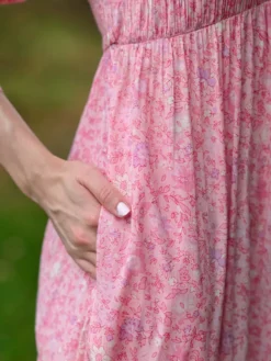 Heather Pleated Dress - Pink